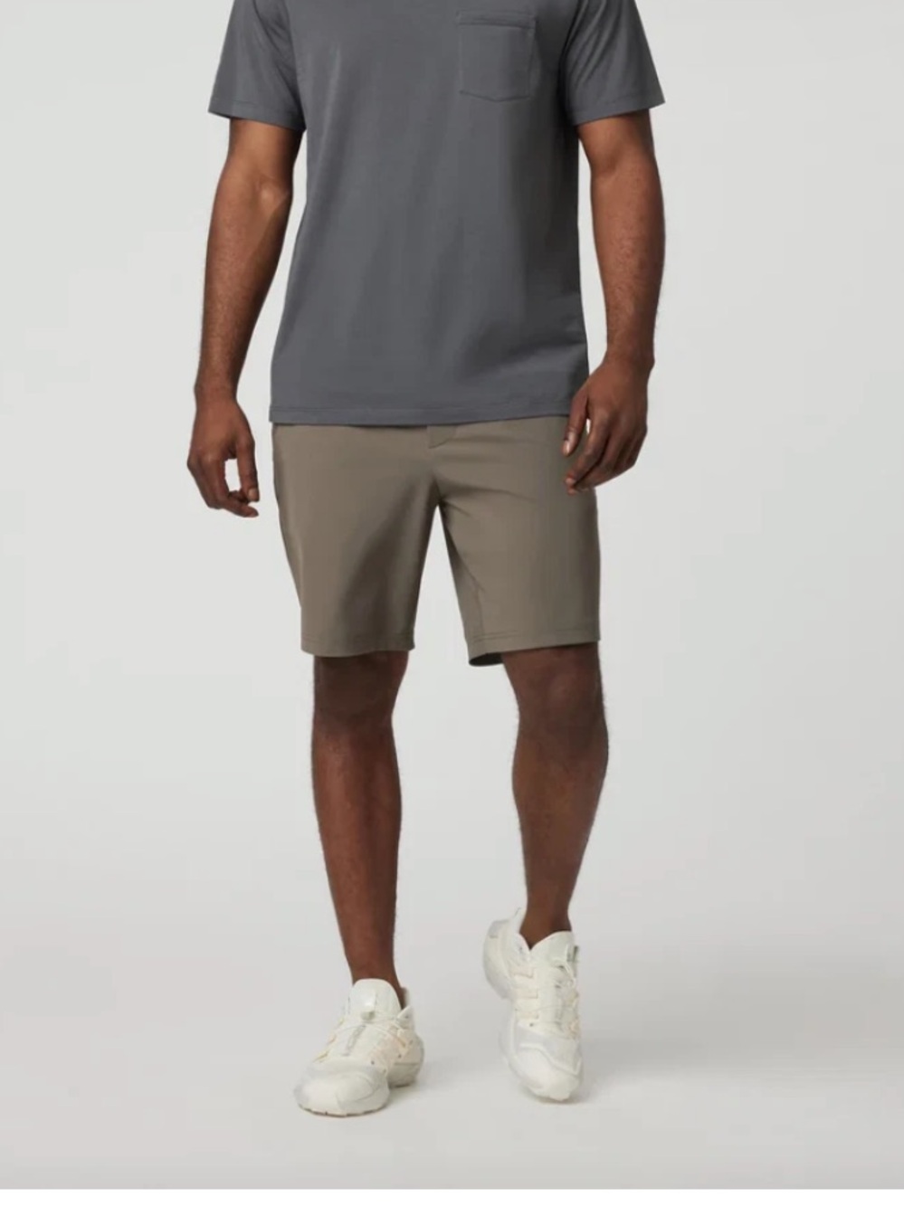 Vuori Fleet Performance Chino Shorts 8” Inseam Gray Men's Sz L